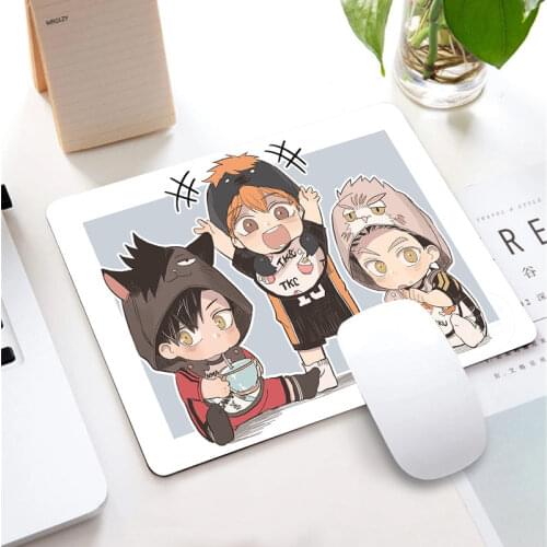 Cute Anime Cartoon Haikyuu Small Mouse Pad Gaming Accessories Kawaii Pink Keyboard DeskMat Girly Desktop MousePad Gamer for LOL