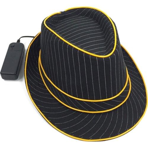 Fashion Concert Party Light Up Hat Bright LED Blinking Jazz Party Cap For School Stage Show Supplies Decor