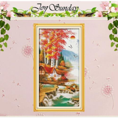 Big Size Rising Sun Pattern Counted Cross Stitch 11CT 14CT landscape Cross-Stitch Kit Handmade Home Decor Embroidery Needlework