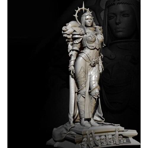 H75mm 1/24 Resin Model Kits, Colorless and Self-Assembled Ornaments -2710 Figures, U9A4
