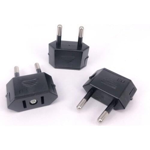 CN US To EU Euro Europe Plug Adapter 2 Round Socket Converter Travel Electrical Power Adapter Socket China To EU Plug
