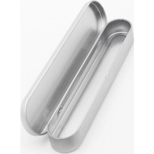 500pcs/lot Empty Pen Box Tin Storage Box silver Pencil Case Organizer for Needle Metal Storage Containers