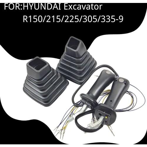 Control Joystick Handle for HYUNDAI Excavator R150/215/225/305/335-9 Rexroth Accessories Dustproof Cover Boot Spare Parts