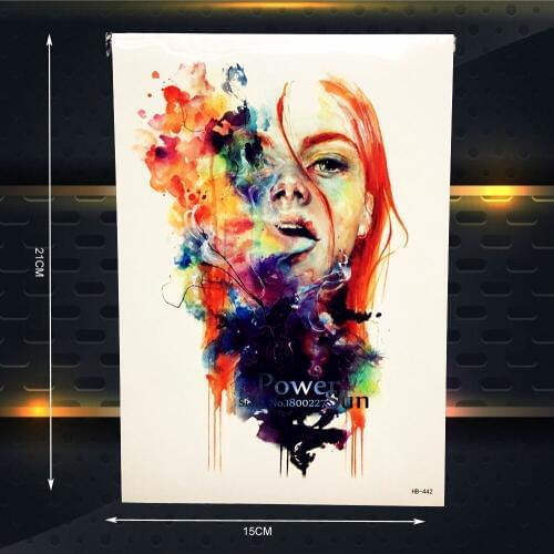 Sexy Women Henna Temporary Tattoo Stickers Body Art ARm Sleeve Tattoo Paste 21x15CM Wall Decals Hot Car Styling Tatoos