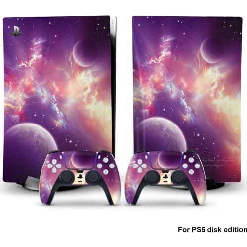 Starry Sky Style PS5 Disc Edition Skin Sticker for Playstation 5 Console & 2 Controllers Decal Vinyl Protective Skins Style 1