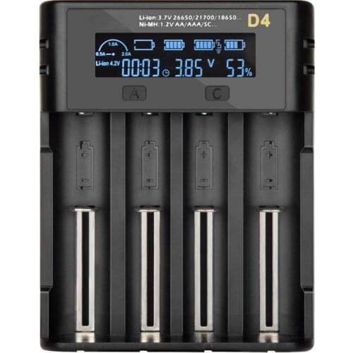 18650 Battery Charger Smart Universal Charger LCD Display for Rechargeable Batteries18650/20700/21700/22650/26650/26700