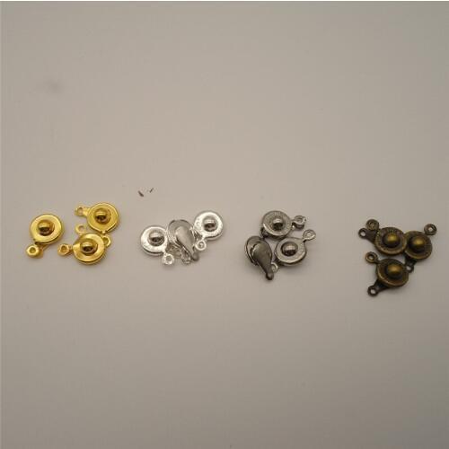 100pcs 7/9mm Metal Snap Fasteners Press Clasps for Bracelet Necklace Buckle DIY Jewelry Clasps