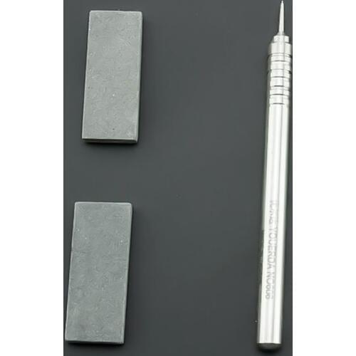 120mm Tip Scriber Stainless Steel Needle Groove Scribed Line Pen with Polished Stone DIY Engraving Pen Marker Lettering Tools