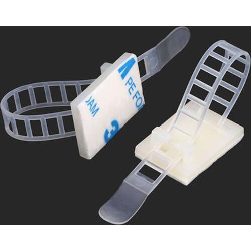 15pcs CL-2 Sticky mount Wiring fixture Wire and cable tie fixing seat "3M glue"