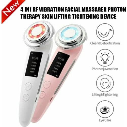 4in1 EMS Face Massager RF Lifting Machine Therapy Rejuvenation Wrinkle Remover Instrument Beauty Ultrasound Skin Care Tools