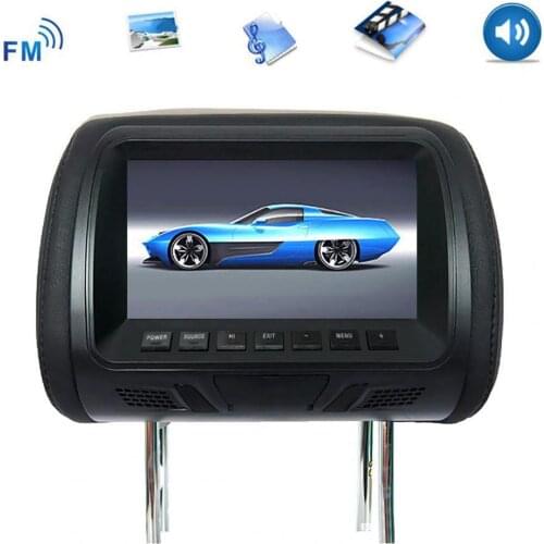 Car HD Headrest 7 Inch DC12V Car LCD Digital Display HD Headrest Monitor Rear Seat Entertainment with Remote Control Car Player