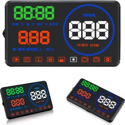 Distance measurement auto M9 HD 5.5 inch HUD display Overspeed alarm Windscreen ProjectorWith OBD2 and EUOBD Car head up display