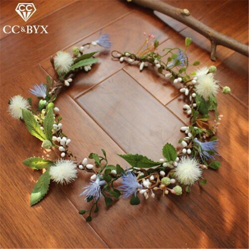 CC Garland Crowns Tiaras Hairbands Fairy Wedding Hair Accessories For Bridal Seaside Beach Jewelry 100% Handmade Forest mq011