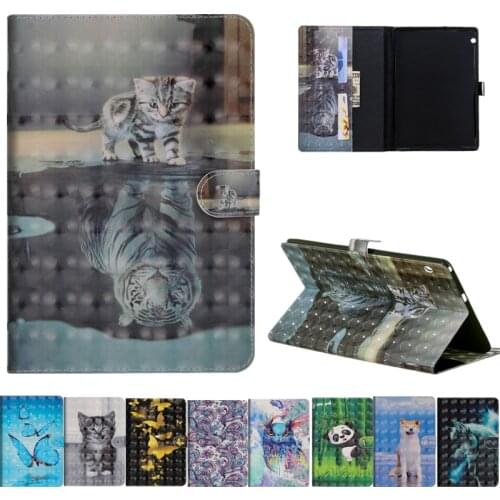 3D Printing PU Leather Case For Huawei MediaPad T3 10 9.6 AGS-L09 /L03 Cover Soft Back tablet case for Honor Play Pad 2 9.6+Gift