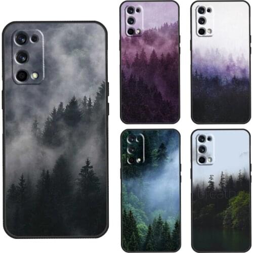 Forest Cloud Pattern For OnePlus 9 Pro 8 7T 8T Nord Phone Case For Realme 8 Pro 6 7 Q3 Pro 7i C3 C15 C21 GT