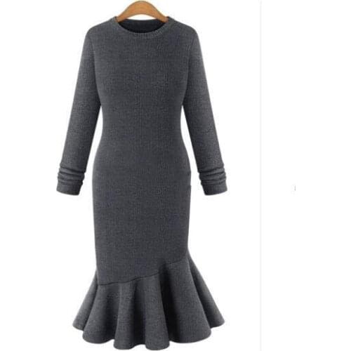 Модные трикотажные платья Hzoioys China At AliExpress