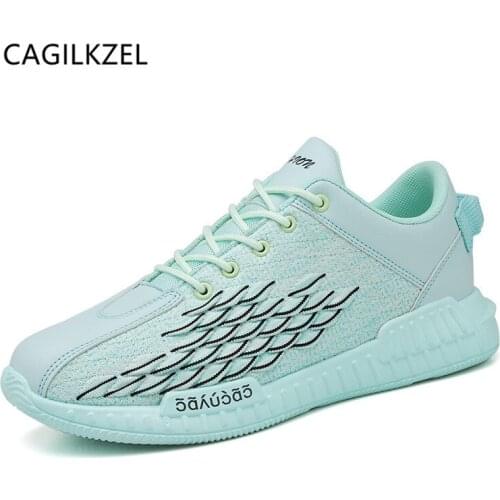 CAGILKZEL 2020 New Fashion Men Shoes Breathable Mesh Casual Shoes Men Sneakers Lace-up Outdoor Walking Shoes zapatillas hombre