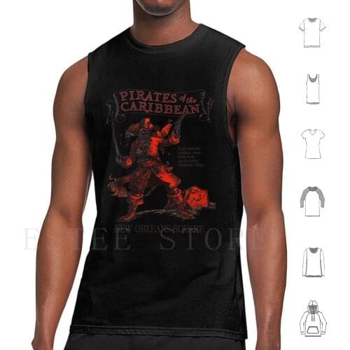 New Orleans Square Tank Tops Vest Cotton New Orleans Potc Pirates