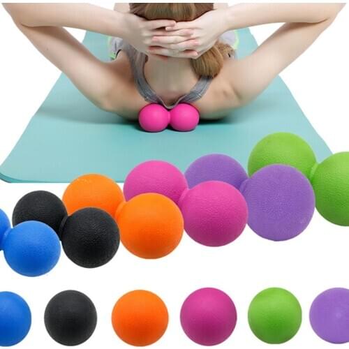 Lacrosse Myofascia Ball Peanut Massage Ball High Density Lightweight Fitness Body Fascia Exercise Relieve Pain Yoga Ball