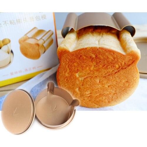 Rectangular Loaf Pan Carbon Steel Non-stick Bellows Cover Toast Box Mold Bread Mold Eco-friendly Cakes Baking Tools Bread Tray