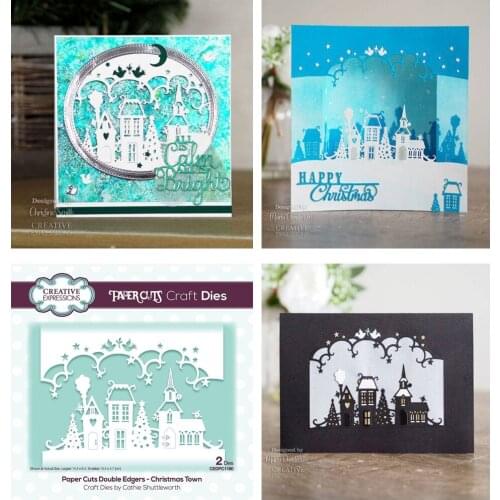 Christmas castle Metal cutting dies cross stitch scrapbooking diesstencil Holiday card christmas new cutting dies for new 2021