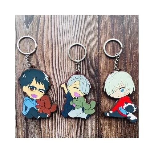 YURI on ICE Fashion Anime Toy Figures Keychain Cartoon Keyholder Birthday Unisex Gifts New