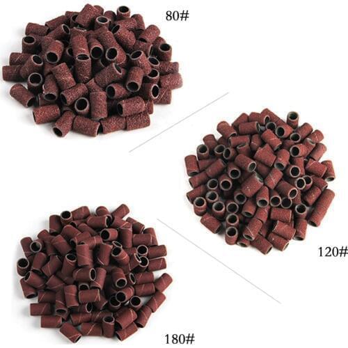 20-50Pcs Drum Sanding Kit 80# 120# 180# Nail Drill Bits Abrasive Tools Dremel Accessories Sandpaper Shank Rotary Tools