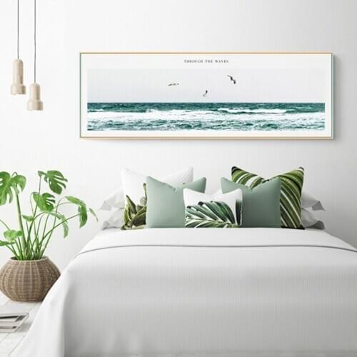 Blue Ocean Landscape Wall Art Canvas Art Painting Nordic Posters And Prints Mountain Wall Pictures for Living Room Home Decor