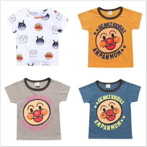 New Summer Kids T Shirt Children Cartoon Anpanman Baby Boy Girl T-Shirt Infant Cotton Clothes Toddler Top Tee Short Sleeve Shirt