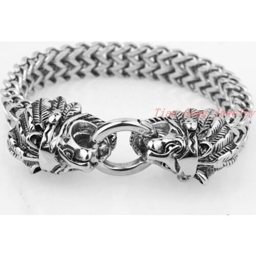 New Fashion Men Bracelet Silver Color High Quality Fashion Wholesale 316L Stainless Steel New Jewelry Free Shipping