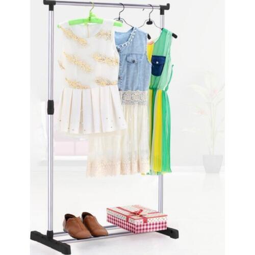 Balcony single/double pole floor drying home bedroom hangers Coat rack Clothes rod Stainless steel Telescopic drying racks