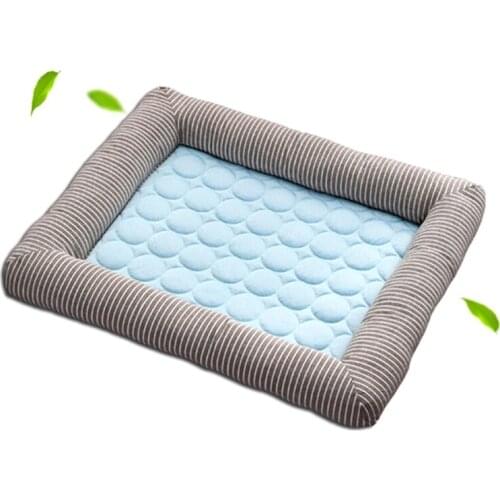 Summer Cooling Pet Dog Mat Ice Pad Dog Sleeping Mats For Dogs Cats Pet Kennel Top Quality Cool Cold Silk Bed For Dog