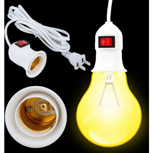 E27 2.3M Cable Cord Plug In Pendant Lamp Light Bulb Holder With Switch American Plug light holder Adapter Converter