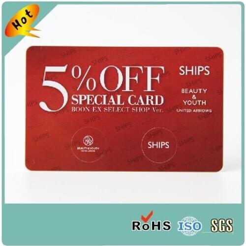Hot sale Print Your Logo Gift Card Visiting Card Plastic