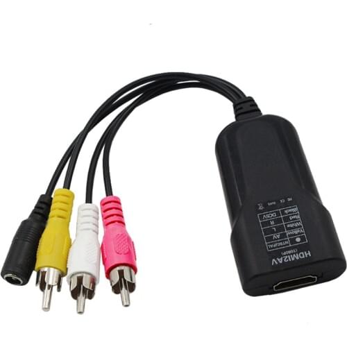HDMI to Audio Video Converter, HDMI to RCA Converter.HDMI to Older TV Adapter for TV, VHS VCR, DVD recorder