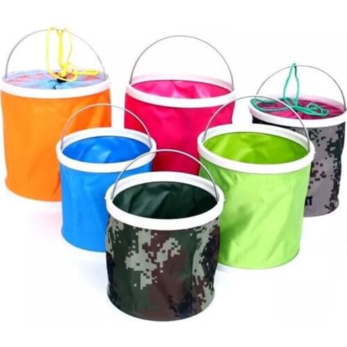 Foldable Fishing Bucket Folding Water Bucket Multifunctional Convenient Car Barrel Fishing Supplies Ultra-light