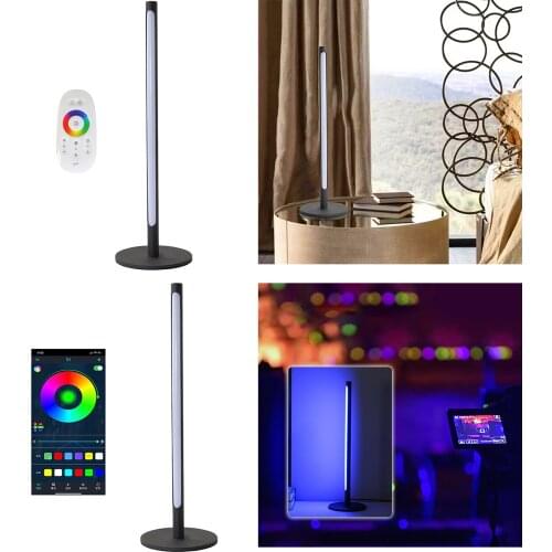 LED Corner Table Lamp RGB Color Minimalist Corner Standing Light 20.5" for Living Room Bedroom Bedside