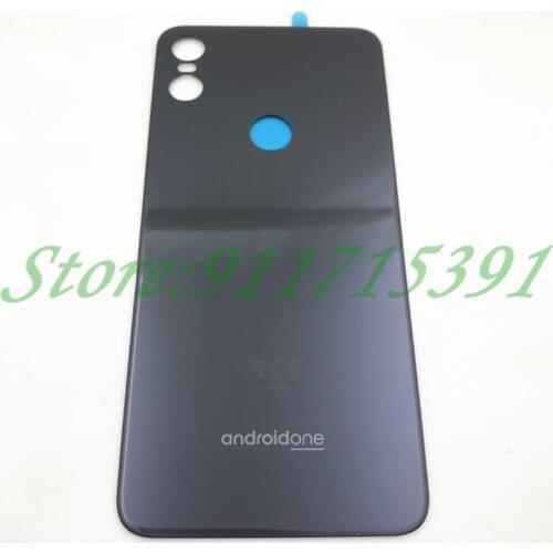 For Motorola Moto One P30 play XT1941 Back Glass Housing+Adhesive Rear Crystal Panel Plate Battery Cover Lid Shell