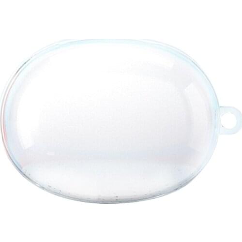 Protective Dustproof Transparent TPU Case Cover Compatible with-realme Buds Air 2 Neo Earbud Charging Case with Keychain