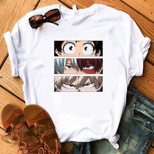 2021 My Hero Academi T-Shirt Summer Women Boku No Hero Tee Shirt Anime Harajuku Hip Hop Cool Casual Unisex Manga Tshirts
