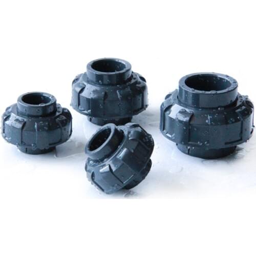 1pc PVC I.D.20-50mm Pipe Union Connector for Garden Irrigation Water Tank Joint Water Pipe Straight Connector Tube Adapter