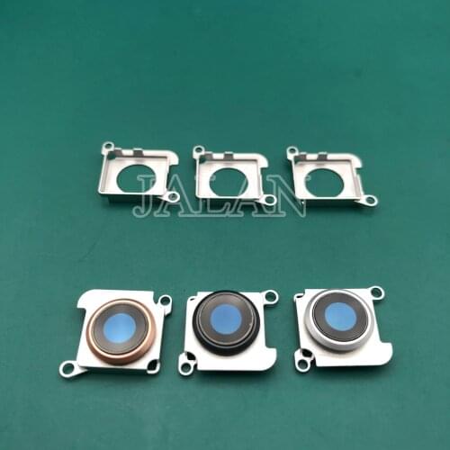 10 Set 100% Original New Back Camera Glass Lens For Phone 8 With Frame Accessories Camera Lens Metal Holder Cover Frame Cap
