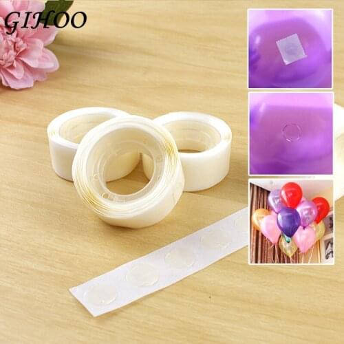 100pcs/roll Balloons glue Accessories Balloons Glue Wholesale Wedding Birthday Balloon Stickers Decoration Party Accessories