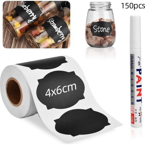 150pcs Spices Stickers Pantry Labels Kitchen Labels Jars for Spices Containers Organizers Waterproof Chalkboard Spice Jar Label