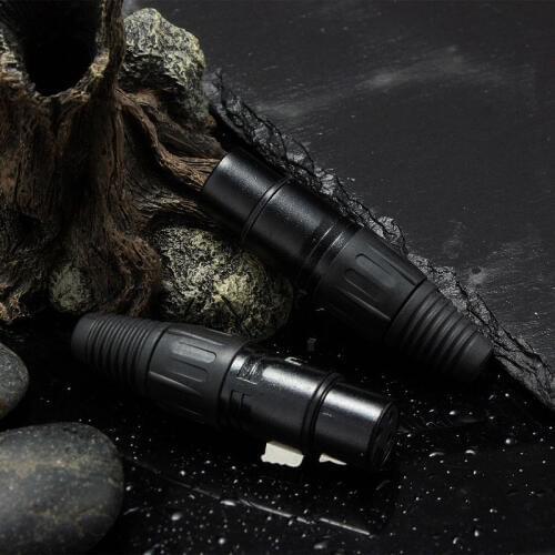 2PCS XLR 3Pin 3P Male Female Jack Plug Microphone Cable MIC Audio Connector DIY