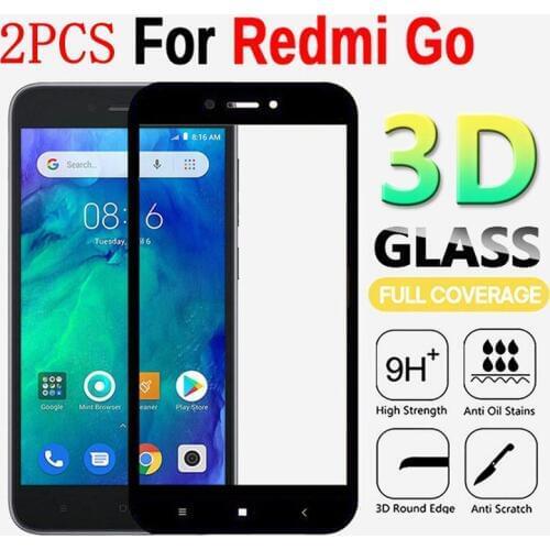 2PCS 3D High-alumina Tempered Glass For Xiaomi Redmi Go Full Screen Cover Screen Protector Film For Xiaomi Redmi Go