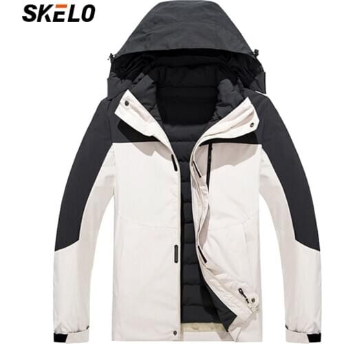 2020 Men Women Winter 3in1 M-5XL Outdoor Snowboarding Jackets Waterproof Camp Hike Trekking Climb Ski Jacket Hood Down Coat