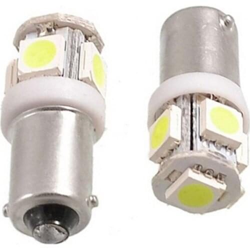 2x T11 Signal Lamp BA9S Xenon 5050 5SMD Car LED Light Auto Bulb Lamp T4W H6W Indicator Light Bulb