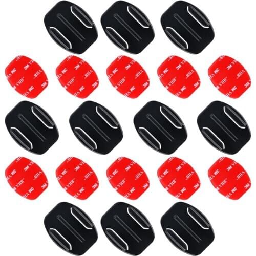 AFAITH Adhesive Curved Flat Mounts 3M Sticky Pads Helmet Board For GoPro 9 8 7 6 5 Xiaomi Yi SJCAM Action Camera Accessories