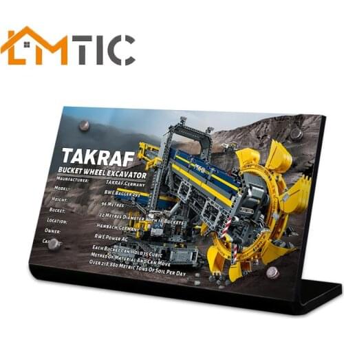 Acrylic display stand brand suitable for model 42055 wheel excavator TAKRAF toy building block